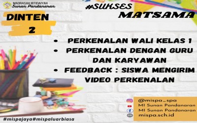 MATSAMA DAY 2 2021 (Pengenalan Wali kelas 1 dan Guru Mispa)