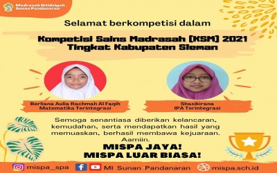 Siswi MI Sunan Pandanaran Mengikuti KSM Tingkat Kabupaten Sleman 2021