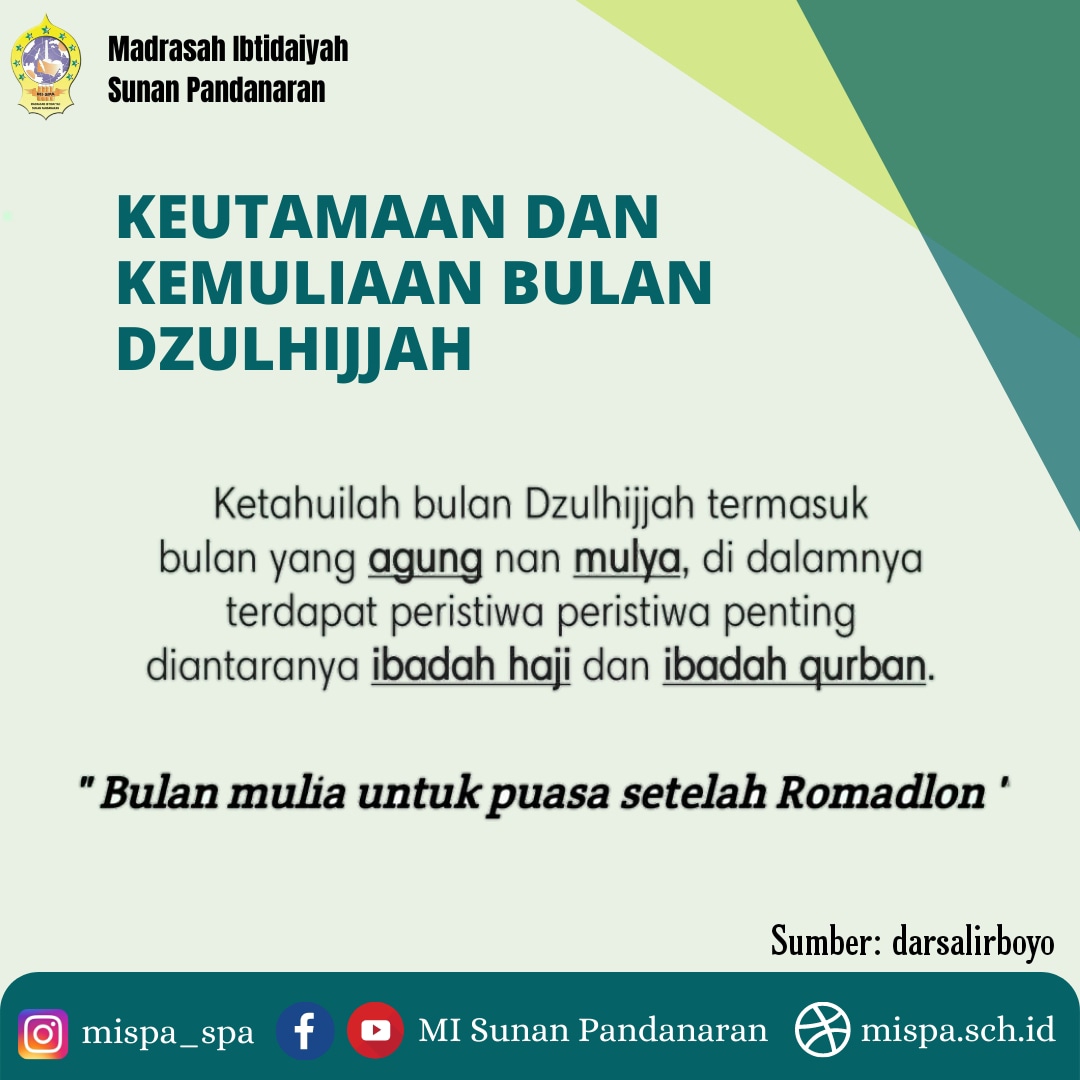 Keutamaan dan kemuliaan di bulan dzulhijjah